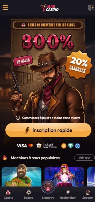 Mad Casino France : bonus, tours gratuits et jeux en direct Mad Casino France : bonus, tours gratuits et jeux en direct